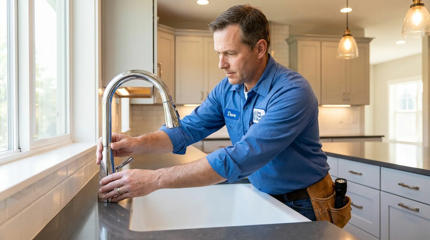 Kitchen faucet installation by Johns Plumbing LLC in Seguin